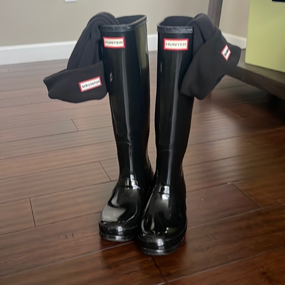 Authentic Hunter Original Tall Gloss rain boots size: 8 - Picture 4 of 4